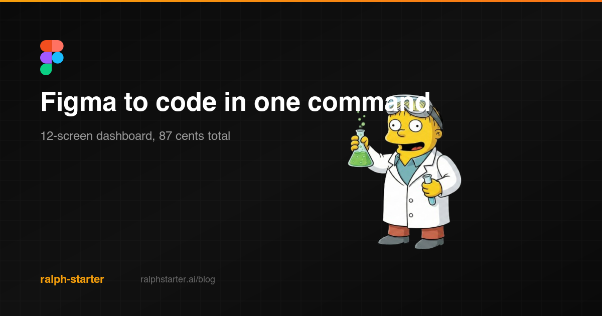 Building a full app from a Figma file in one command